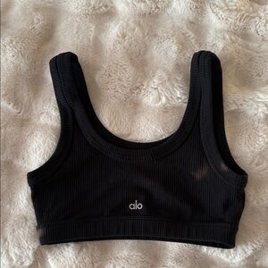 ALO Yoga Black Ribbed Top